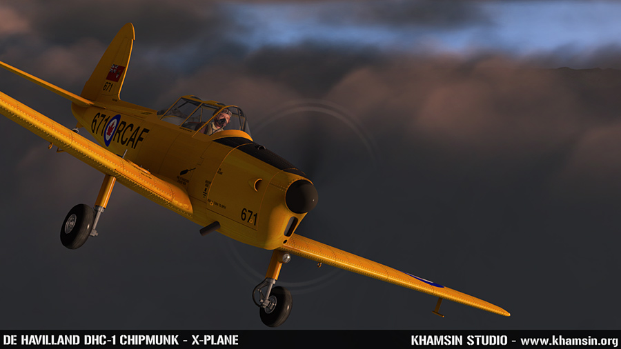 De Havilland DHC-1 Chipmunk for X-Plane 10 - www.khamsin.org