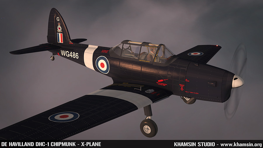 De Havilland DHC-1 Chipmunk for X-Plane 10 by Khamsin