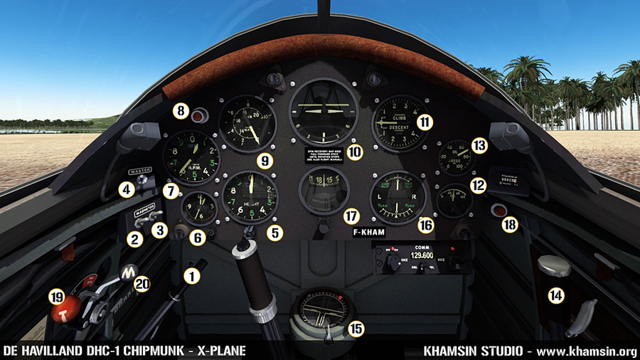 De Havilland DHC-1 Chipmunk for X-Plane 10 - www.khamsin.org