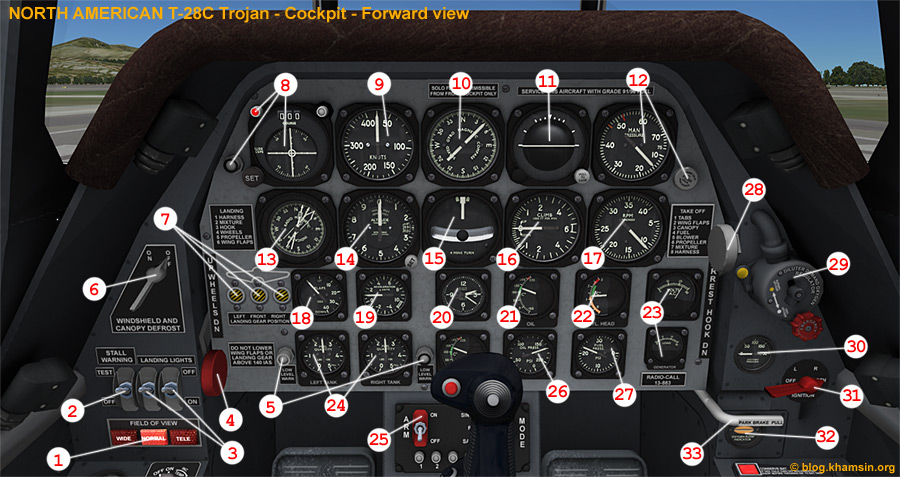 North American T-28C Trojan for X-Plane by Khamsin & Arno54