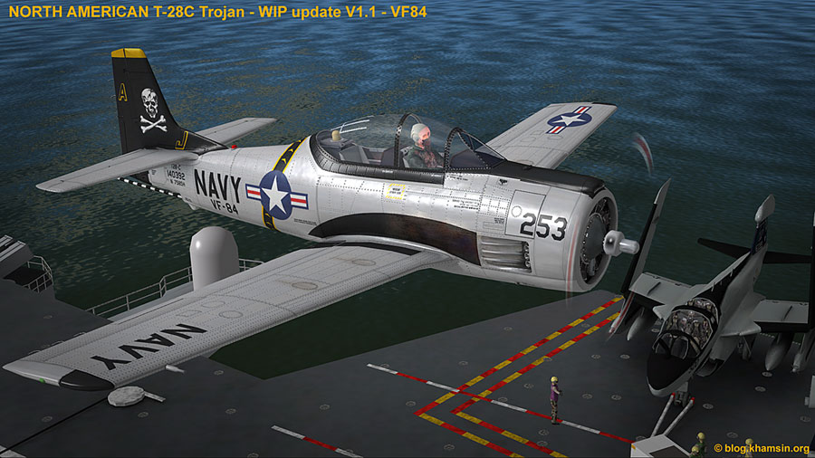 North American T-28C Trojan for X-Plane by Khamsin & Arno54