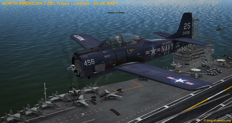 North American T-28C Trojan for X-Plane by Khamsin & Arno54