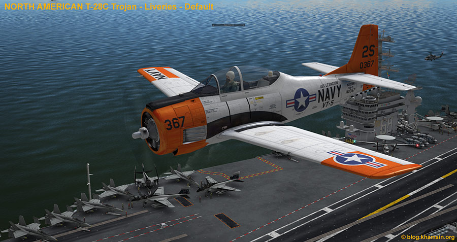 North American T-28C Trojan for X-Plane by Khamsin & Arno54